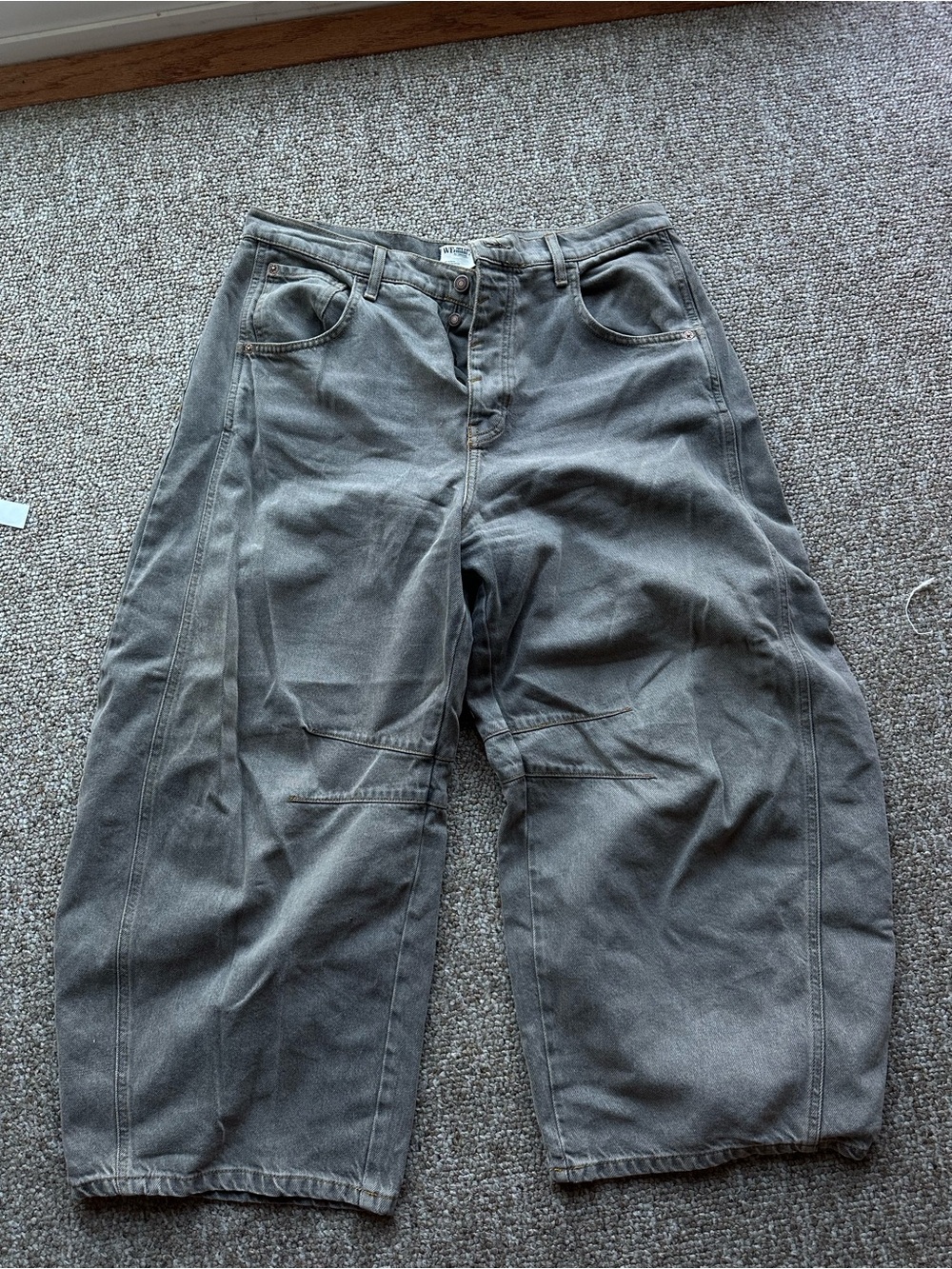 Free People Women’s Grey Good Luck Barrel Pants